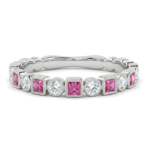 Diamond & Pink Tourmaline 14K White Gold .32cttw (AFC-729LDW14PM)