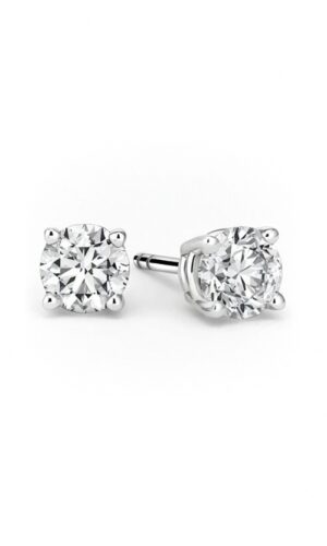 Lab-Grown Diamond Stud Earrings 14K White Gold .50CTTW