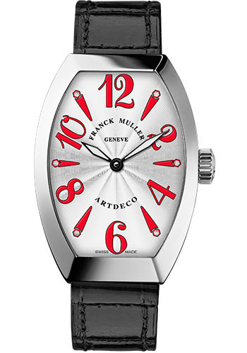 Franck Muller 18K WG 27mm Model 11002 L QZ OG White Red