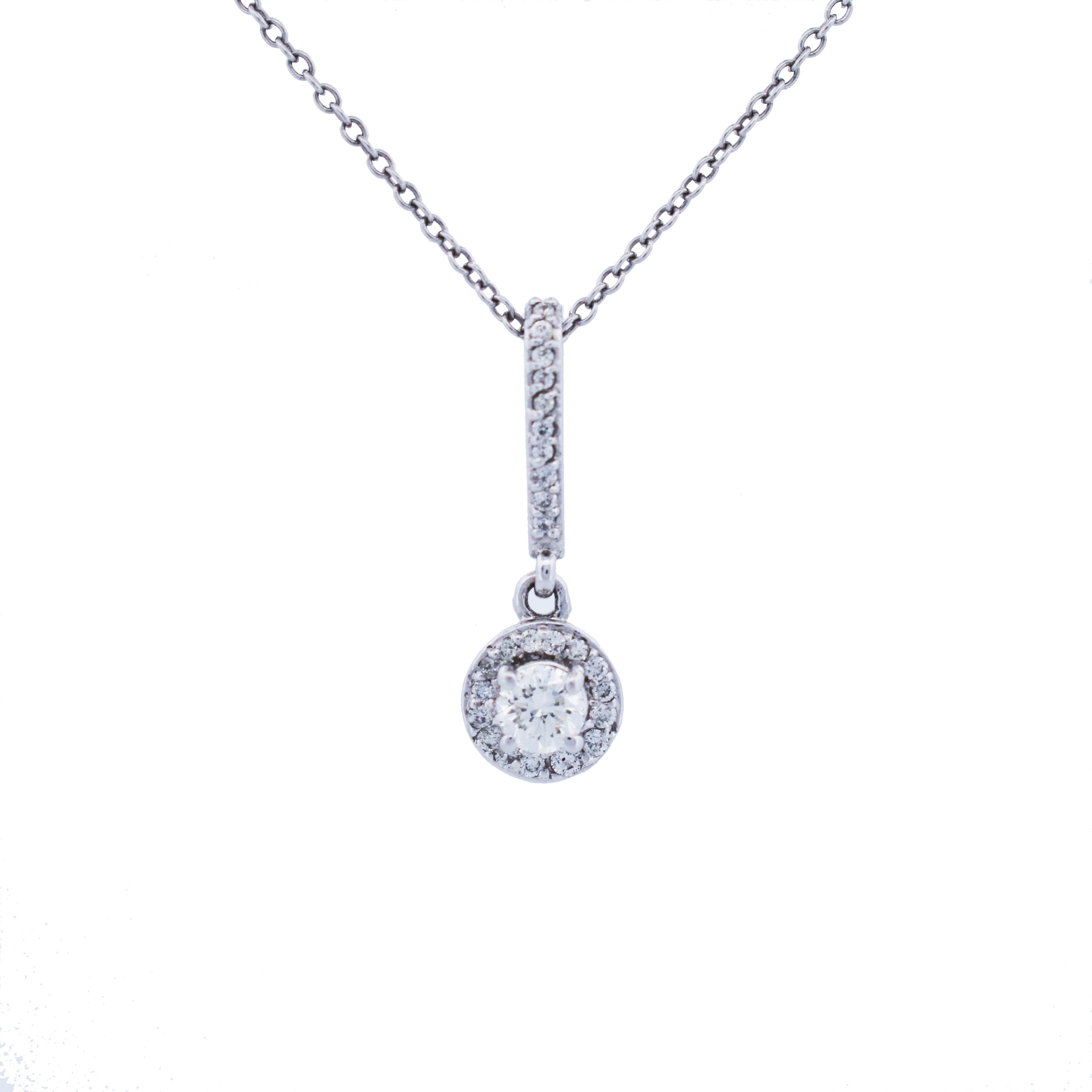 Diamond Necklace 14K White Gold .50cttw AFC-SP63