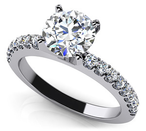 Diamond Setting 14K White Gold .25cttw Model AFC-MS118-E