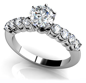 Diamond Ring Setting 14K White Gold .50cttw Model AFC-MS119-E