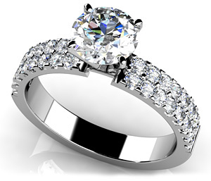 Diamond Ring Setting 14K White Gold .50cttw Model AFC-MS121-E