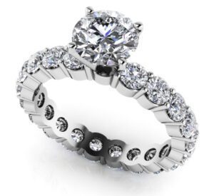 Diamond Ring Setting 14K White Gold 2.10cttw Model AFC-MS139-E