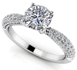 Diamond Ring Setting 14K White Gold .50cttw Model AFC-MS219-E