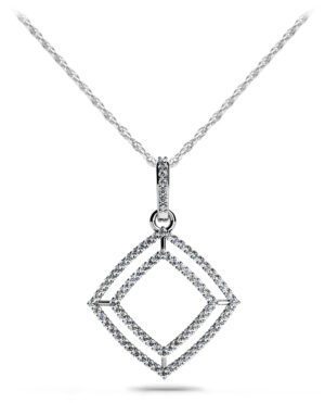 Diamond Necklace 14K White Gold .65cttw AFC-SP36