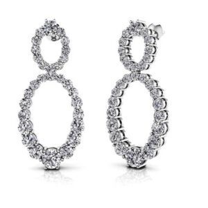 Diamond Earrings 14K WG 1.90cttw Model AFC-SE19