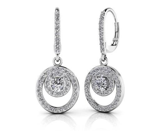 Diamond Earrings 14K WG 1.18cttw Model AFC-SE27