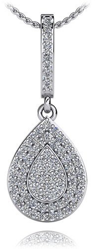 Diamond Necklace 14K White Gold .97cttw Model AFC-SP81