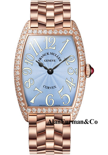 Franck Muller 18K RG Model 1752 QZ D O 5N PASTEL BLUE