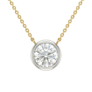 Stone of Grace Necklace in 14K Yellow & White Gold (AFC-PDIAL681)
